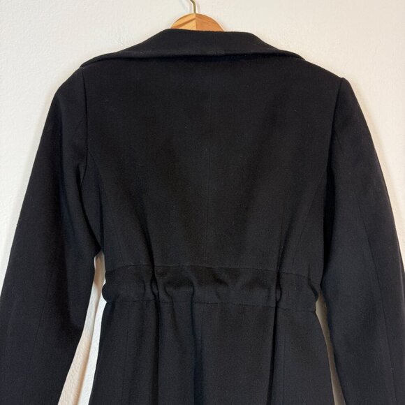 Trilogy Collections Loro Piano Italy Wool Black Coat Portrait Collar USA Made 4 - Picture 12 of 12